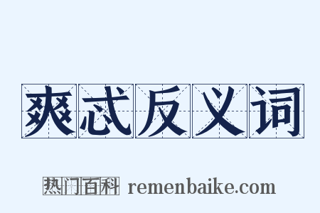 爽忒反义词是什么意思的图片